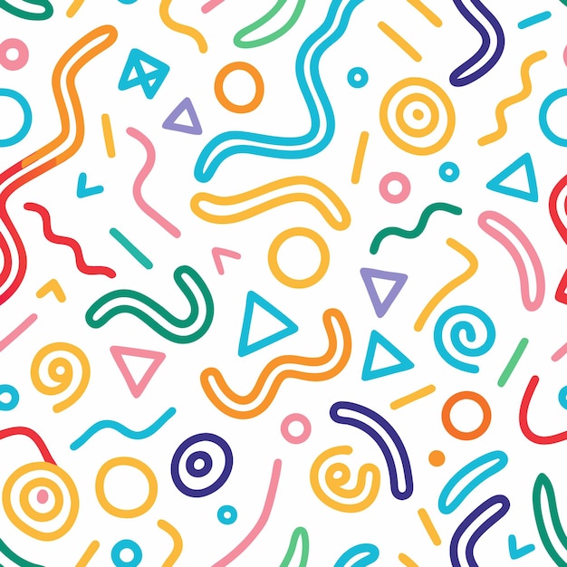 fondo de garabateo de líneas coloridas