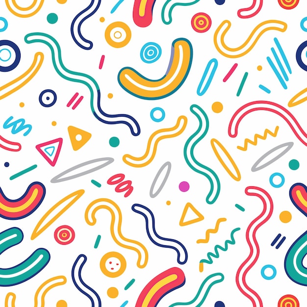 fondo de garabateo de líneas coloridas