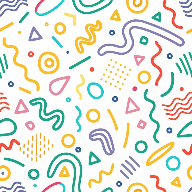 fondo de garabateo de líneas coloridas