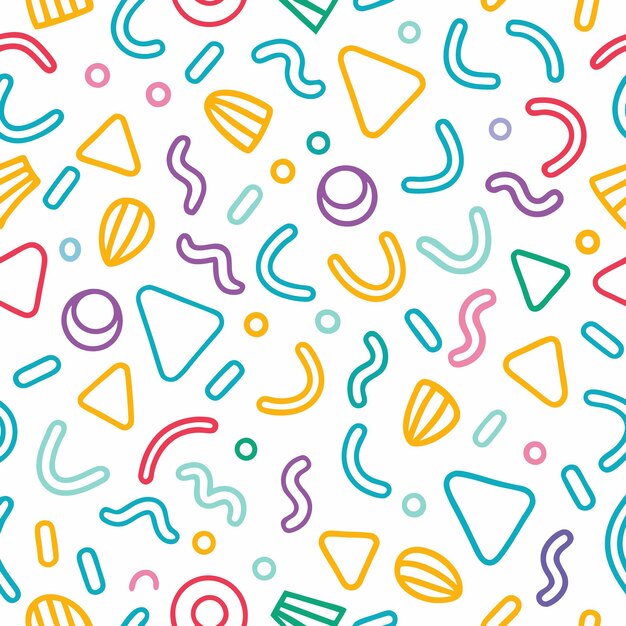 fondo de garabateo de líneas coloridas