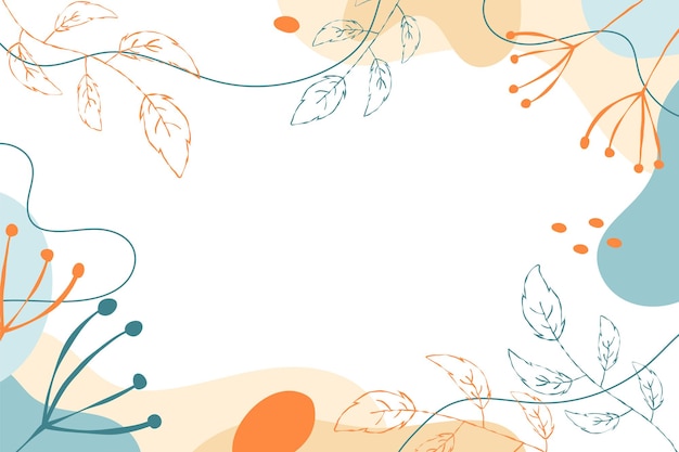 Fondo de garabato abstracto dibujado a mano en diseño plano