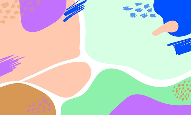 Fondo de garabato abstracto de diseño plano dibujado a mano