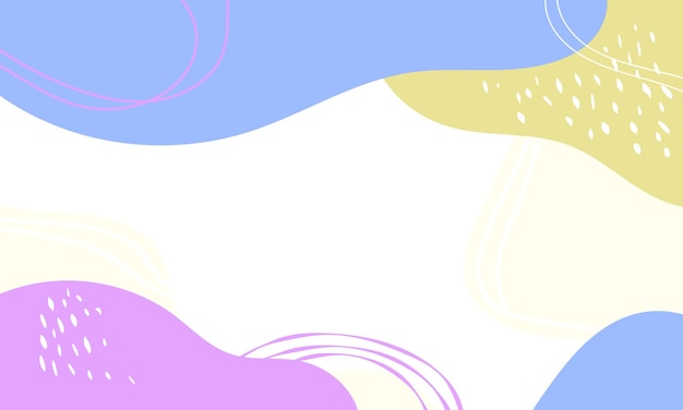 Fondo de garabato abstracto de diseño plano dibujado a mano