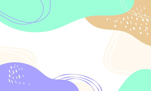 Fondo de garabato abstracto de diseño plano dibujado a mano
