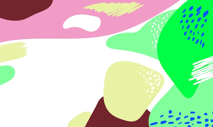 Vector fondo de garabato abstracto de diseño plano dibujado a mano