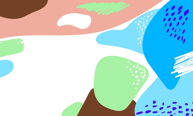 Fondo de garabato abstracto de diseño plano dibujado a mano