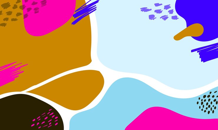 Vector fondo de garabato abstracto de diseño plano dibujado a mano