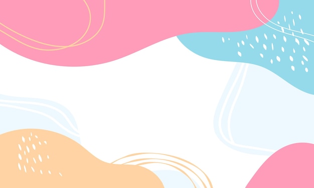 Fondo de garabato abstracto de diseño plano dibujado a mano