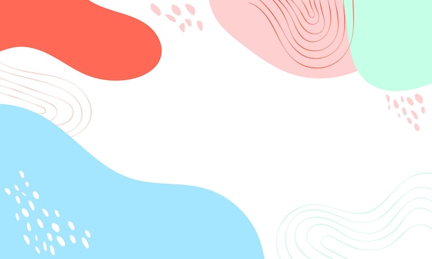 Fondo de garabato abstracto de diseño plano dibujado a mano