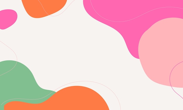 Fondo de garabato abstracto de diseño plano dibujado a mano