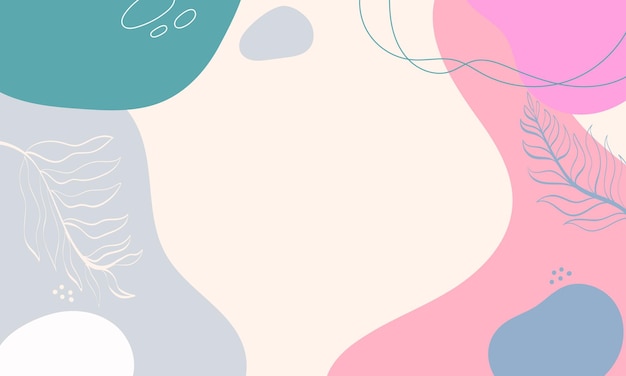 Fondo de garabato abstracto de diseño plano dibujado a mano