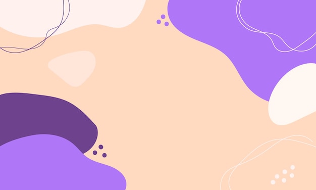 Fondo de garabato abstracto de diseño plano dibujado a mano