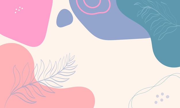 Fondo de garabato abstracto de diseño plano dibujado a mano