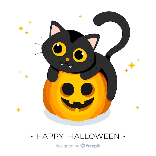 Fondo de gato bebé de halloween