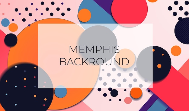 Fondo de geometría abstracta moderna con elementos de Memphis