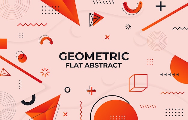 El fondo de la geometría abstracta en rojo naranja