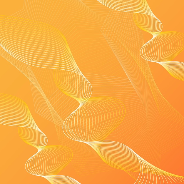 Fondo de geometría fina blanco sobre amarillo y naranja.