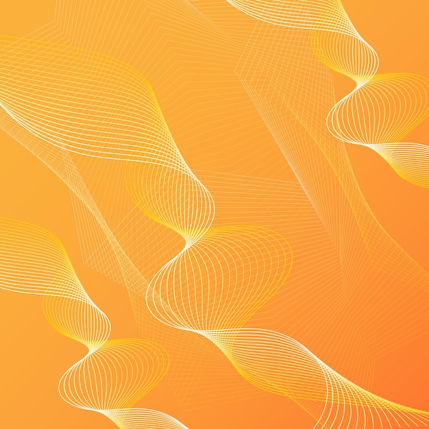 Vector fondo de geometría fina blanco sobre amarillo y naranja.