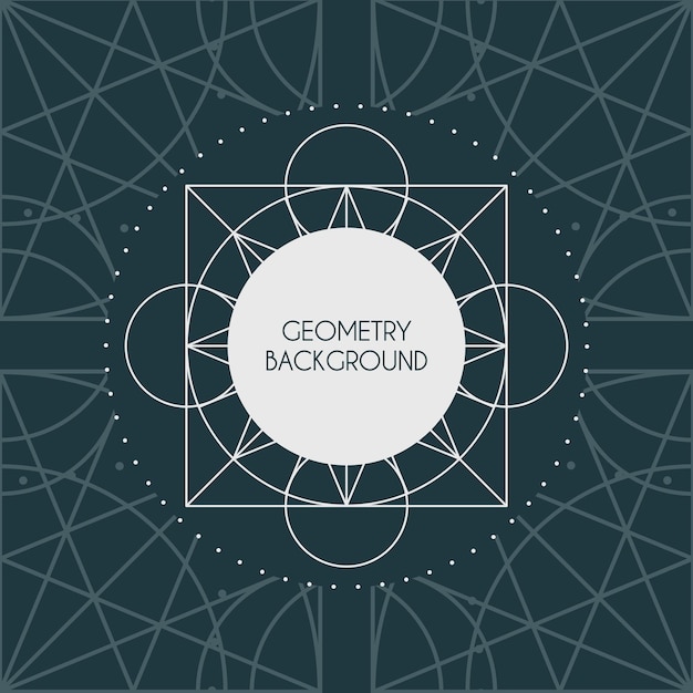 Fondo de geometría mágica vectorial