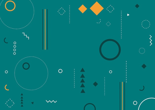 Fondo de geometría de Memphis Patrón de formas coloridas textura de color vivo