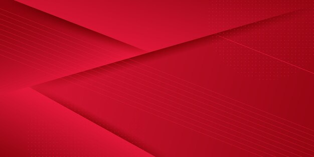 Fondo geométrico 3D abstracto en color rojo brillante que se superpone con un patrón cuadrado simple