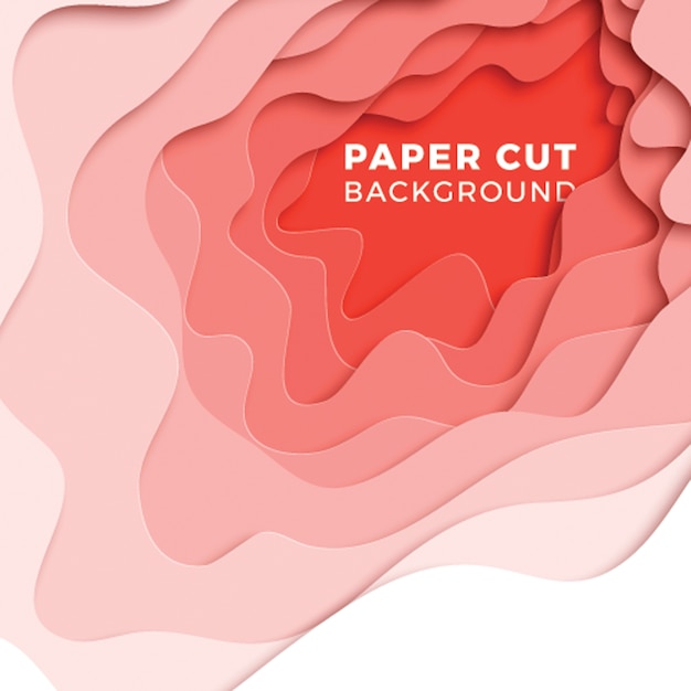 Fondo geométrico 3d con capas de corte de papel realistas. patrón de diseñó