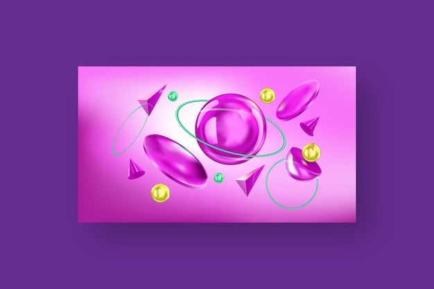 Fondo geométrico 3d premium Vector