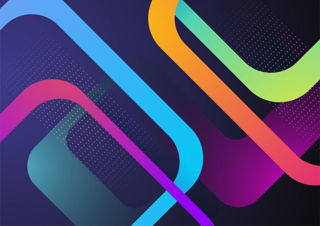 Fondo geométrico abstracto azul colorido moderno Tecnología con círculo de triángulo cuadrado y formas geométricas Plantilla de fondo de patrón de banner de diseño gráfico abstracto vectorial
