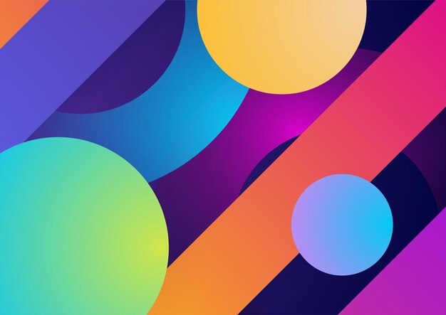 Fondo geométrico abstracto azul colorido moderno Tecnología con círculo de triángulo cuadrado y formas geométricas Plantilla de fondo de patrón de banner de diseño gráfico abstracto vectorial
