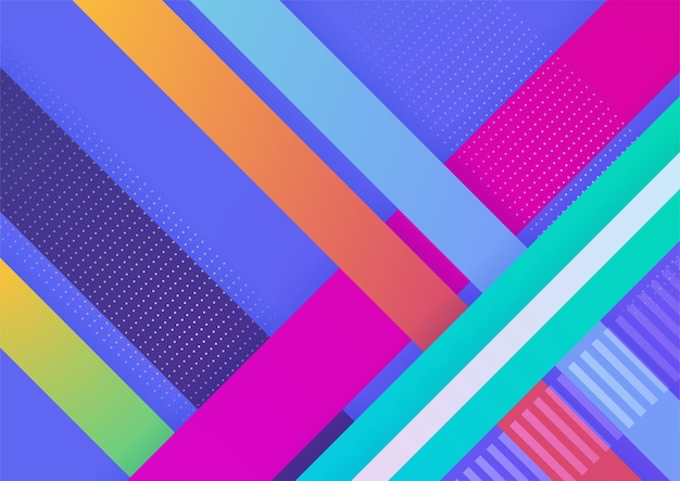 Fondo geométrico abstracto azul colorido moderno Tecnología con círculo de triángulo cuadrado y formas geométricas Plantilla de fondo de patrón de banner de diseño gráfico abstracto vectorial