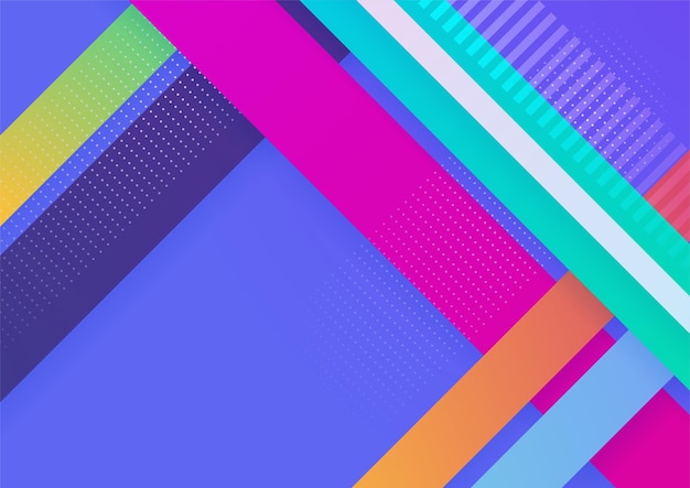 Fondo geométrico abstracto azul colorido moderno Tecnología con círculo de triángulo cuadrado y formas geométricas Plantilla de fondo de patrón de banner de diseño gráfico abstracto vectorial