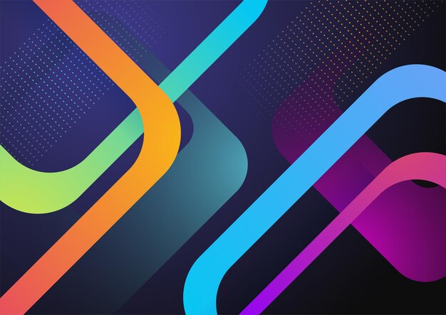 Fondo geométrico abstracto azul colorido moderno Tecnología con círculo de triángulo cuadrado y formas geométricas Plantilla de fondo de patrón de banner de diseño gráfico abstracto vectorial