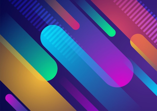 Fondo geométrico abstracto azul colorido moderno Tecnología con círculo de triángulo cuadrado y formas geométricas Plantilla de fondo de patrón de banner de diseño gráfico abstracto vectorial