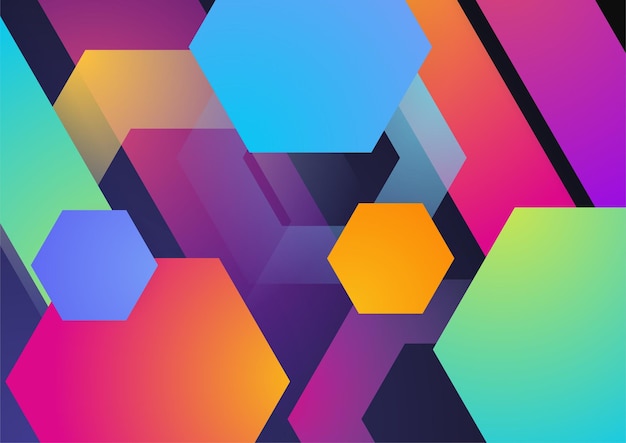 Fondo geométrico abstracto azul colorido moderno Tecnología con círculo de triángulo cuadrado y formas geométricas Plantilla de fondo de patrón de banner de diseño gráfico abstracto vectorial