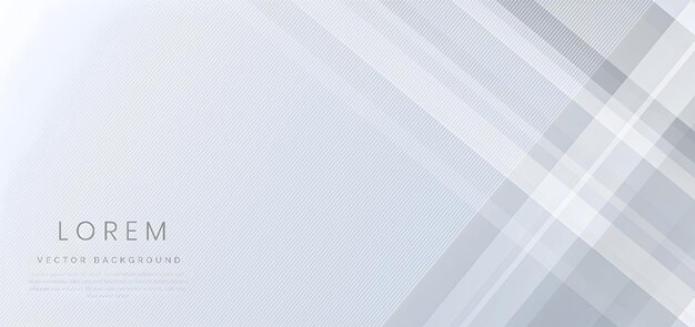 Fondo geométrico abstracto blanco y gris con diseño de rayas superpuestas