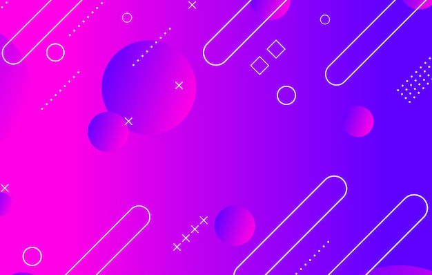 Fondo geométrico abstracto de colores Elementos azules y magenta con gradiente