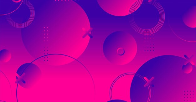 Fondo geométrico abstracto de colores Elementos rojos y púrpuras con gradiente