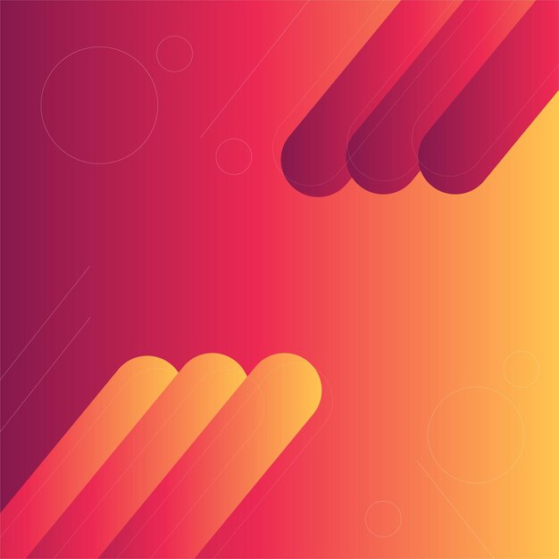 fondo geométrico y abstracto colorido con fondo de color neón naranja y rojo