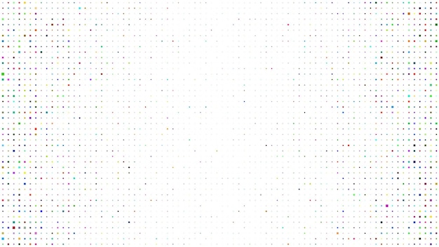Fondo geométrico abstracto de cuadrados Fondo de píxel blanco con espacio vacío Ilustración vectorial