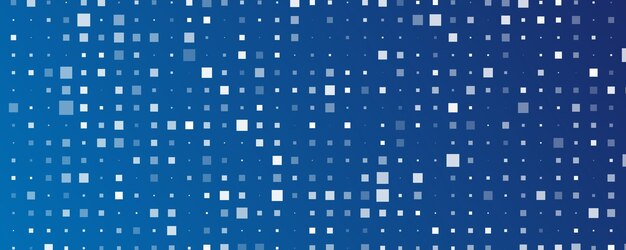 Fondo geométrico abstracto de cuadrados Fondo de píxeles azules con espacio vacío Ilustración vectorial