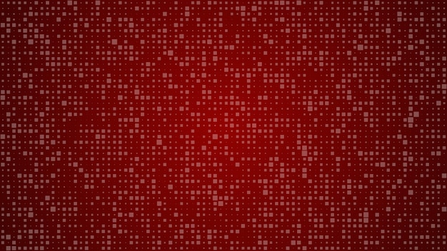 Fondo geométrico abstracto de cuadrados. Fondo de píxeles rojos con espacio vacío. ilustración vectorial