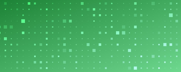 Fondo geométrico abstracto de cuadrados Fondo de píxeles verdes con espacio vacío Ilustración vectorial