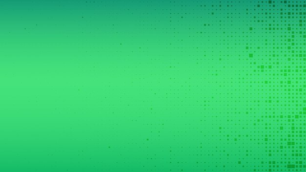 Fondo geométrico abstracto de cuadrados Fondo de píxeles verdes con espacio vacío Ilustración vectorial
