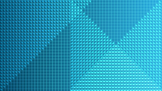 Fondo geométrico abstracto con cuadrícula azul y triángulos