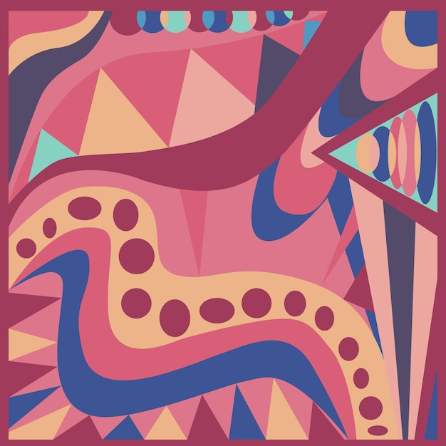 Fondo geométrico abstracto estilo Pucci