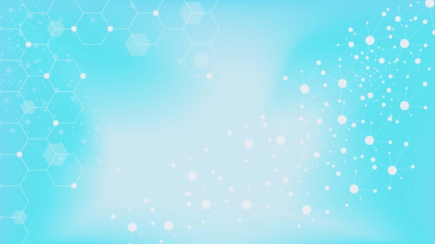 Fondo geométrico abstracto con estructura molecular para medicina química ciencia tecnología