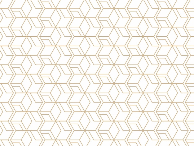 Fondo geométrico abstracto sin fisuras en color dorado y blanco.