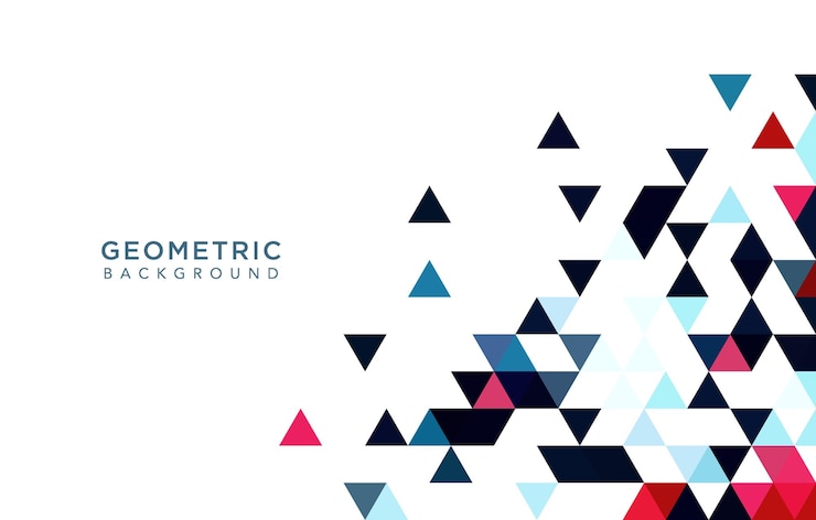 Vector fondo geométrico abstracto con fondo de forma de polígono de formas de triángulo