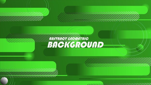 Fondo geométrico abstracto con fondo verde y motivo geométrico verde degradado. Vector