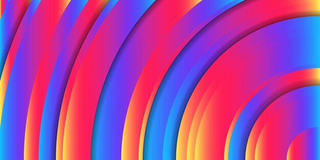 Fondo geométrico abstracto en forma líquida Ilustración de gradientes de colores vibrantes de fondo